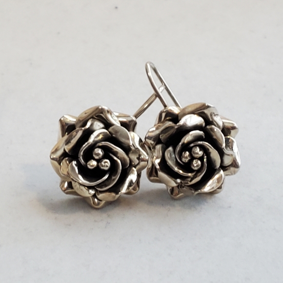 Jewelry - Sterling Silver Rose Earrings